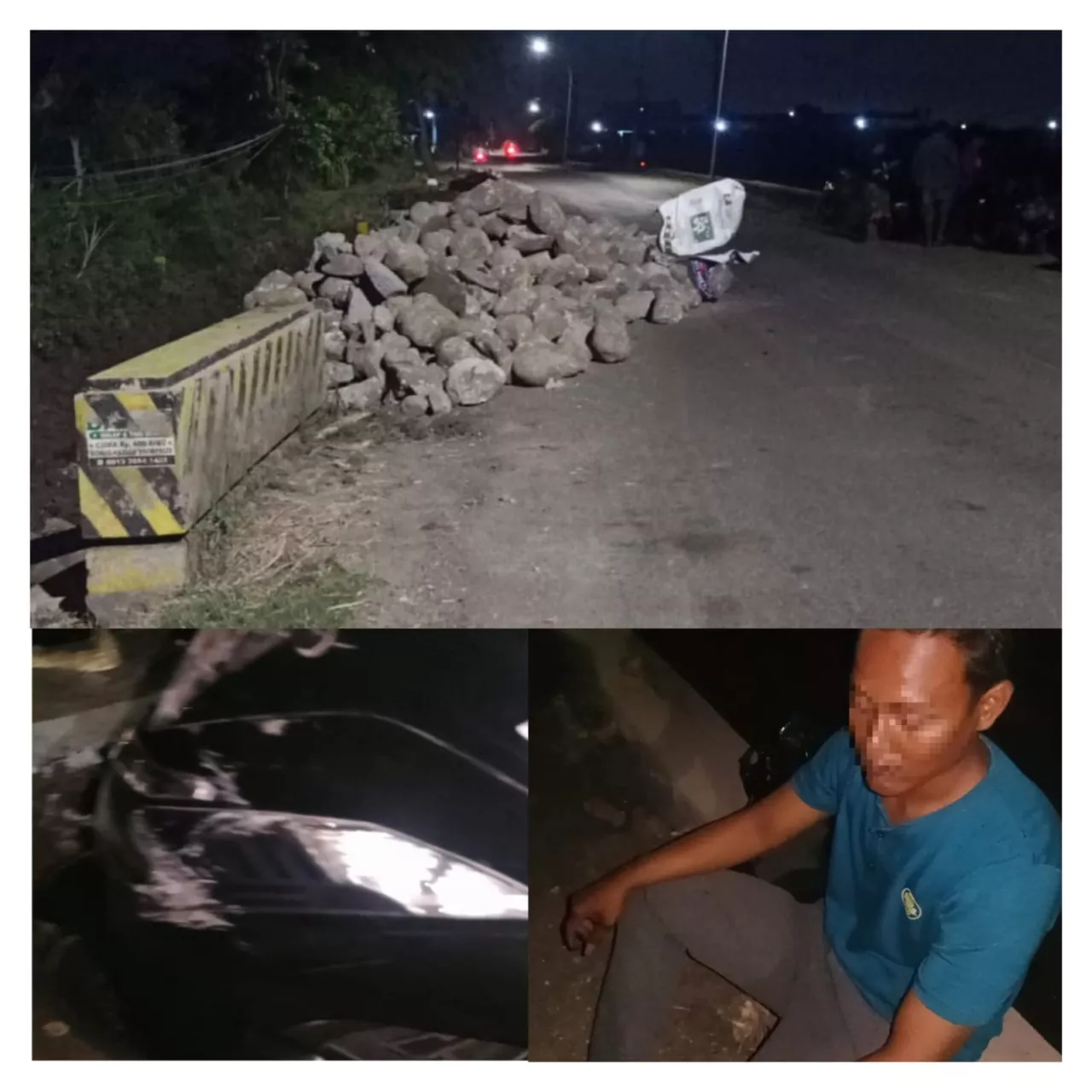 Proyek Pelebaran Jalan Raya Ngasin Balongpanggang Gresik Kembali Disorot: Dua Pengendara Terjatuh Akibat Material Berser