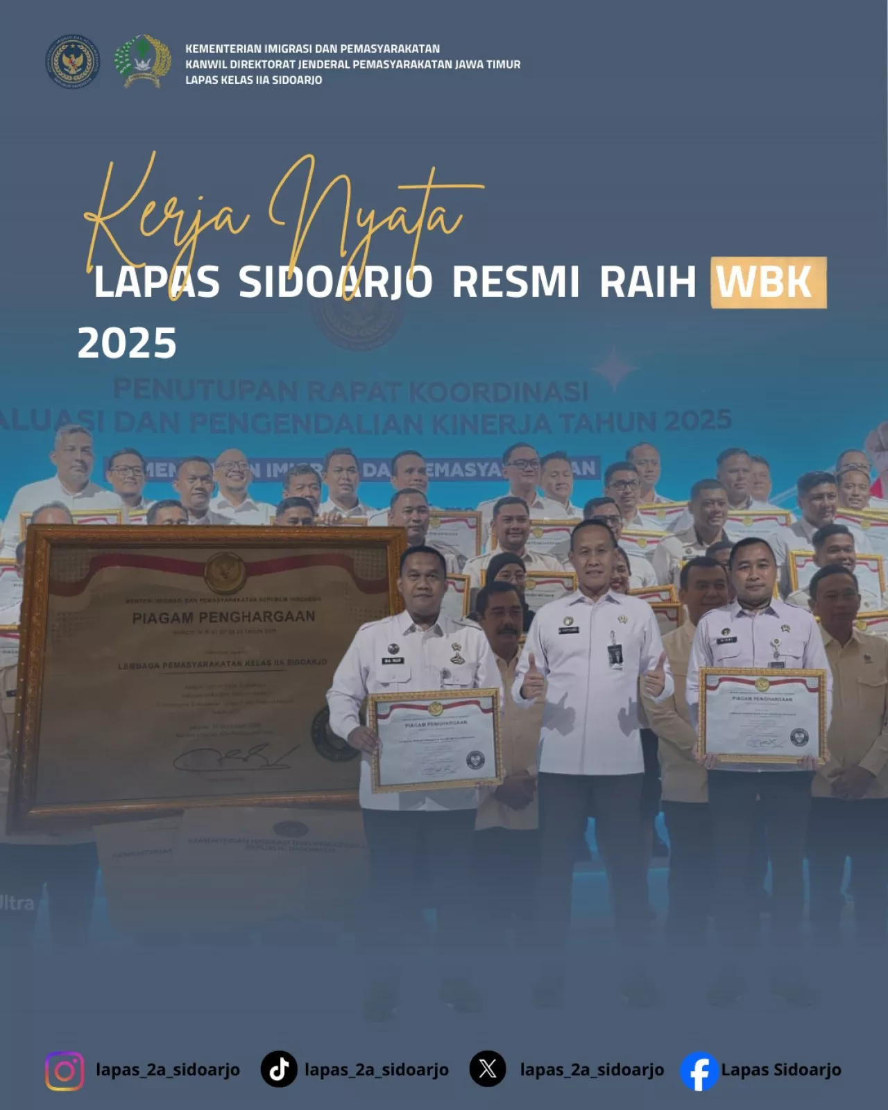 Lapas Sidoarjo Raih WBK 2025