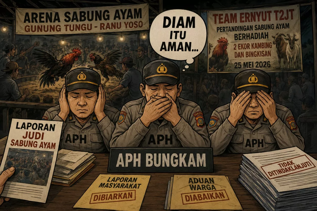Polres Lumajang dan Polsek Ranuyoso Disorot, Dugaan Judi Sabung Ayam Belum Ditindak
