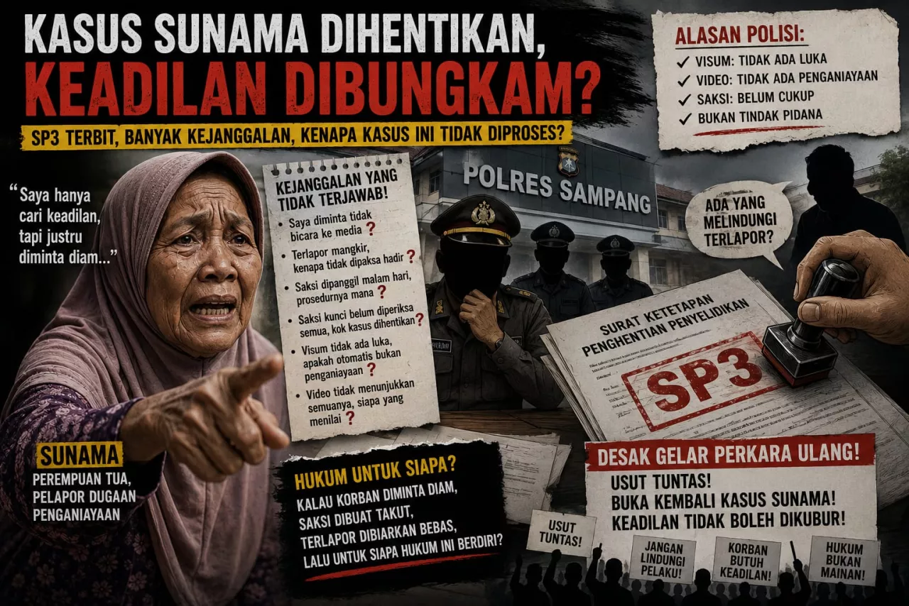 Tangis Sunama Menembus Tembok Keadilan: Saat Perempuan Tua Mencari Kebenaran, Mengapa Kasusnya Justru Dihentikan?