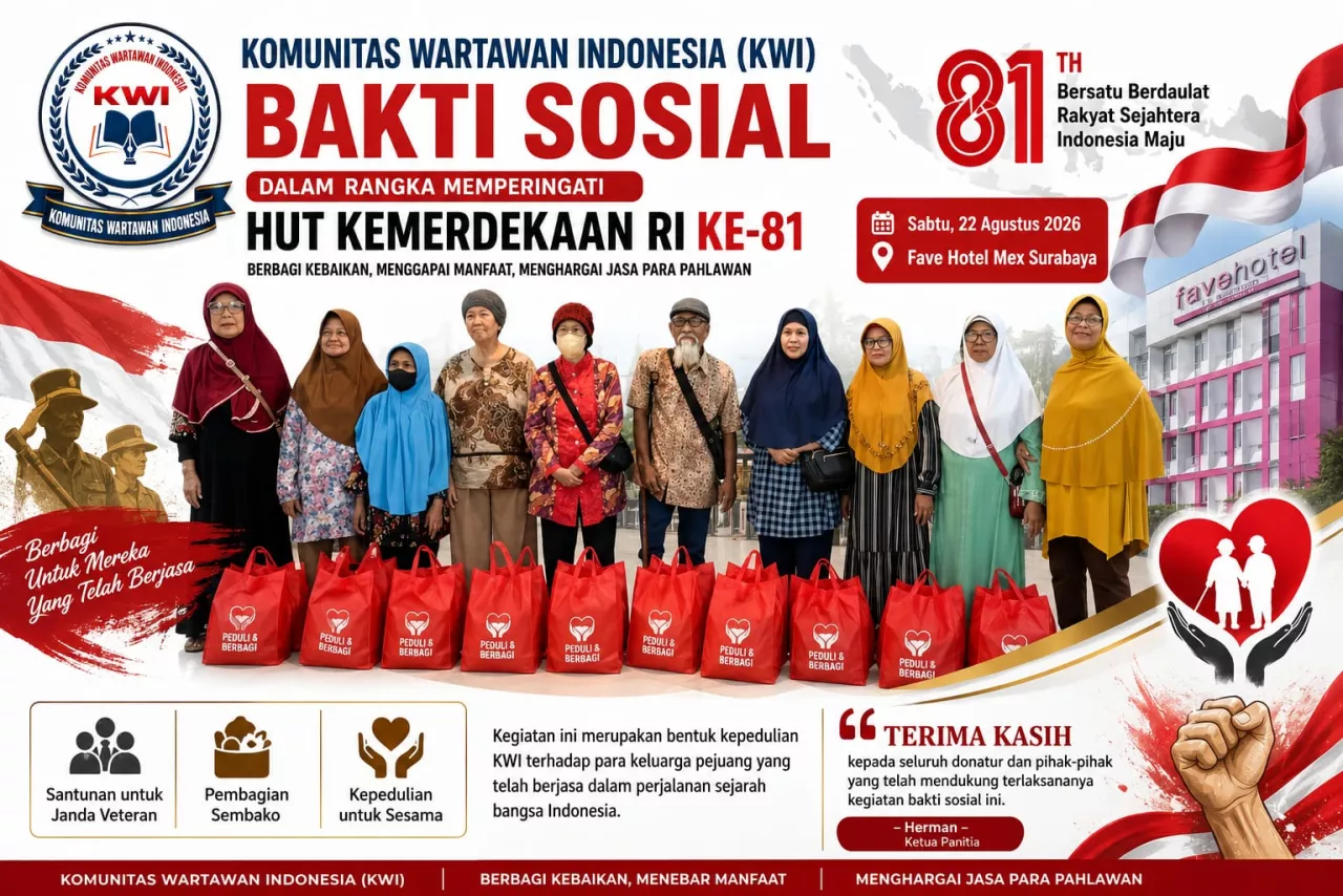 KWI Gelar Bakti Sosial dan Santunan Janda Veteran, Semarak HUT RI ke-81