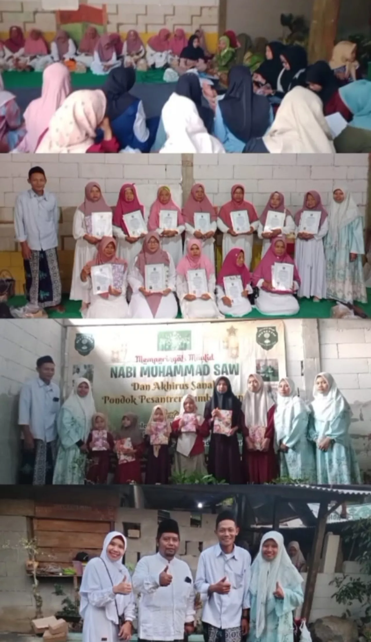 Semarak Peringatan Maulid Nabi SAW dan Imtihan di Pondok Pesantren Sumberagung